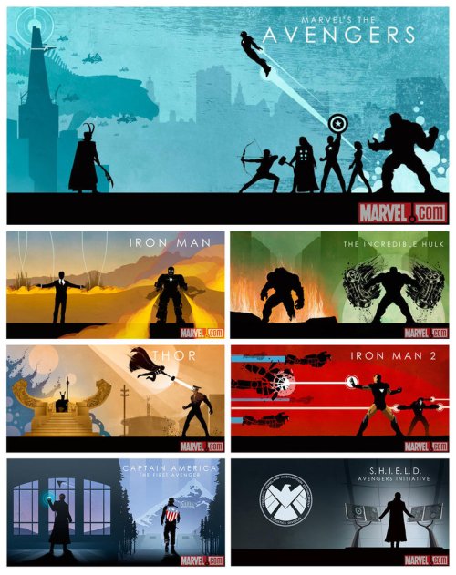 Marvel Cinematic Universe Phase One Art Work by Matthew Ferguson